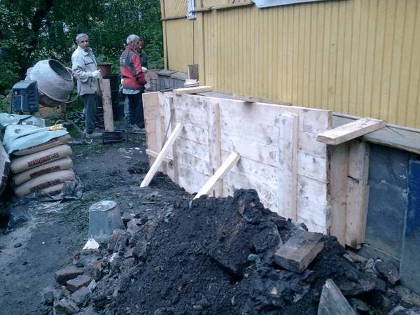 Пример ремонта ленточного фундамента