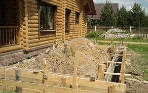 Пример строительства фундамента пристройки