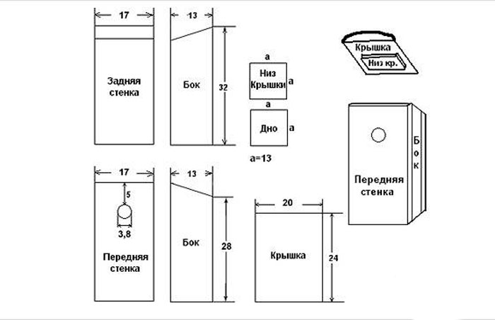 Схема скворечника